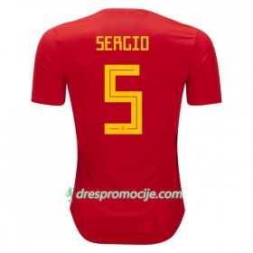 Španjolska Dres Sergio Busquets 5 Domaći Svjetsko prvenstvo 2018